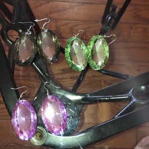 3 pair of  stone earrings